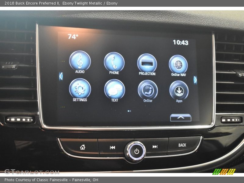 Ebony Twilight Metallic / Ebony 2018 Buick Encore Preferred II