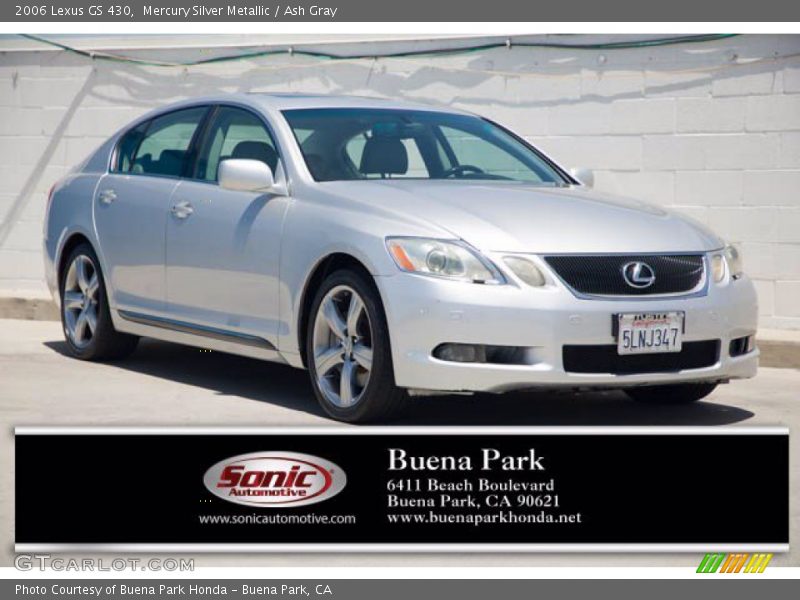 Mercury Silver Metallic / Ash Gray 2006 Lexus GS 430