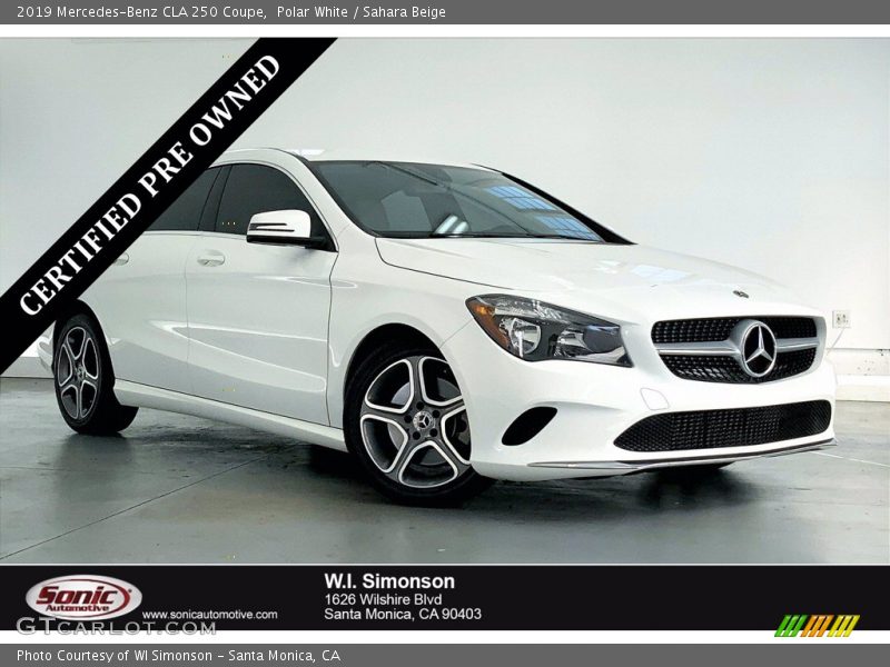 Polar White / Sahara Beige 2019 Mercedes-Benz CLA 250 Coupe