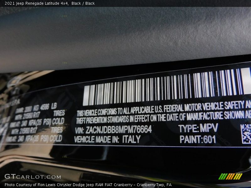 Black / Black 2021 Jeep Renegade Latitude 4x4