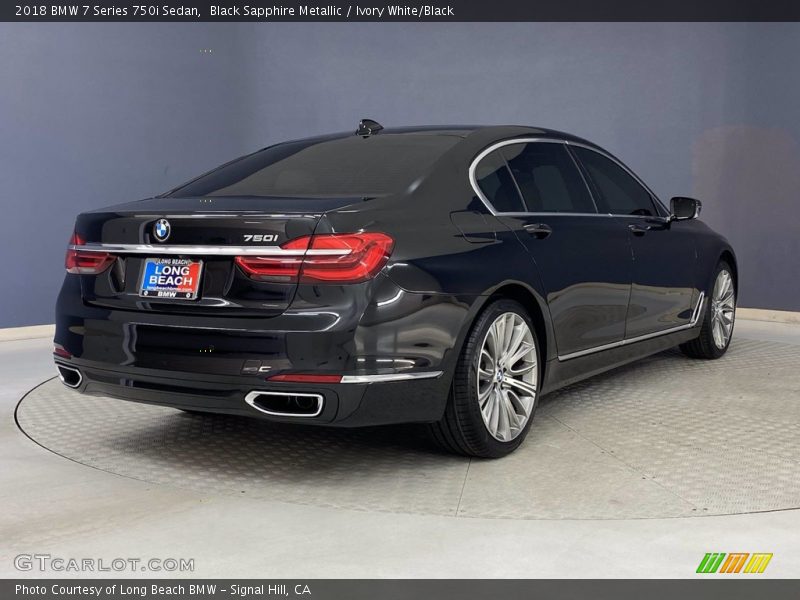 Black Sapphire Metallic / Ivory White/Black 2018 BMW 7 Series 750i Sedan