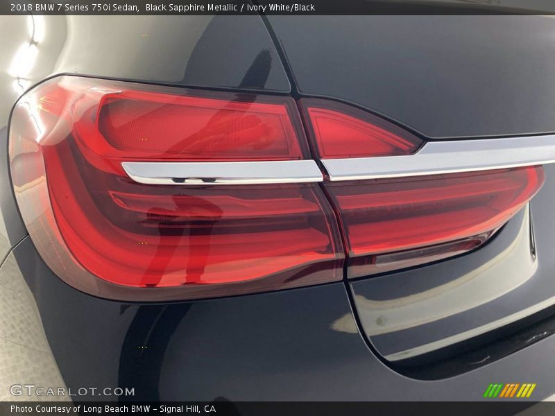 Black Sapphire Metallic / Ivory White/Black 2018 BMW 7 Series 750i Sedan