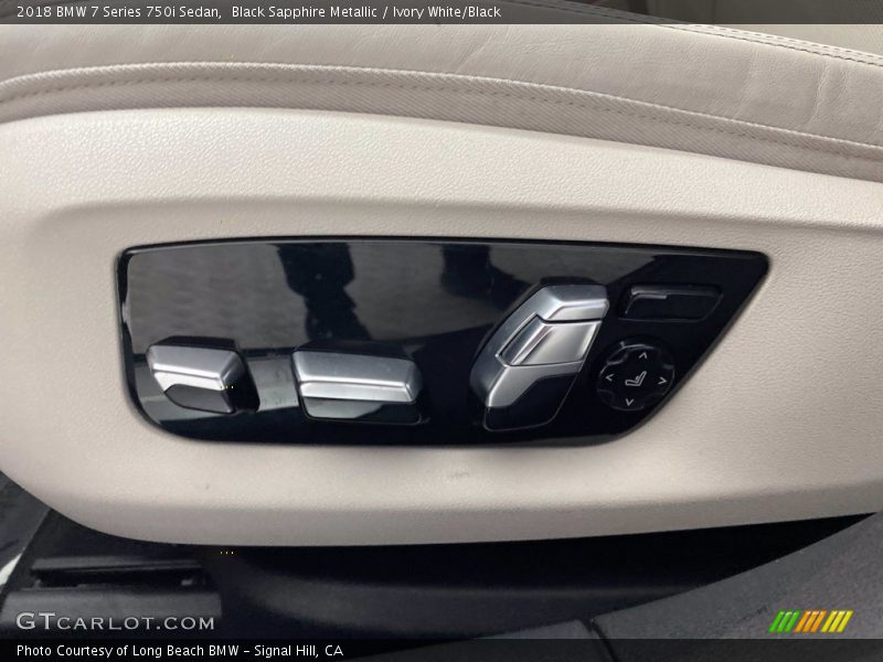 Black Sapphire Metallic / Ivory White/Black 2018 BMW 7 Series 750i Sedan