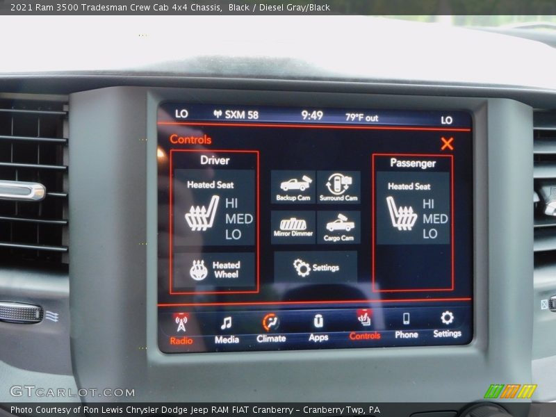 Controls of 2021 3500 Tradesman Crew Cab 4x4 Chassis