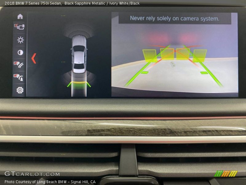 Black Sapphire Metallic / Ivory White/Black 2018 BMW 7 Series 750i Sedan