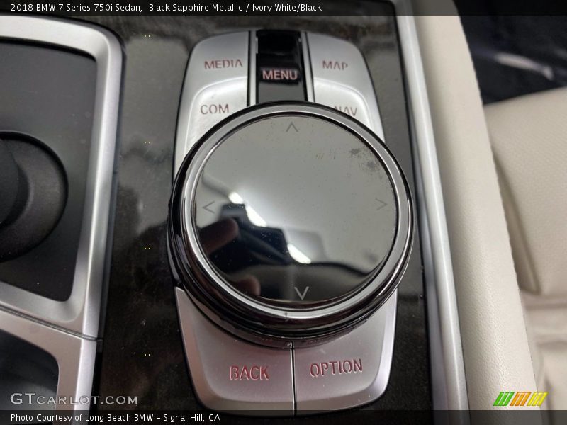 Black Sapphire Metallic / Ivory White/Black 2018 BMW 7 Series 750i Sedan