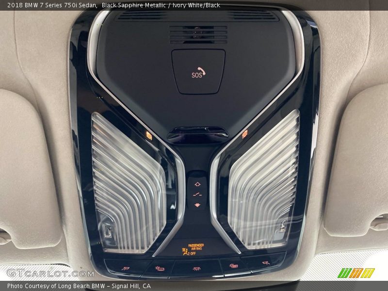 Black Sapphire Metallic / Ivory White/Black 2018 BMW 7 Series 750i Sedan