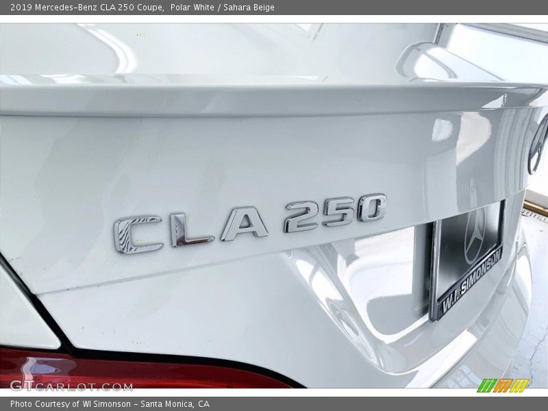 Polar White / Sahara Beige 2019 Mercedes-Benz CLA 250 Coupe