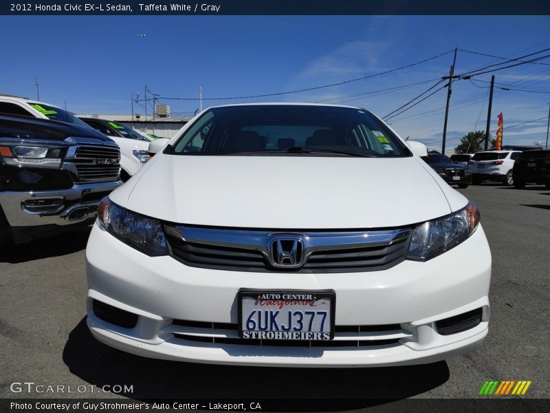 Taffeta White / Gray 2012 Honda Civic EX-L Sedan