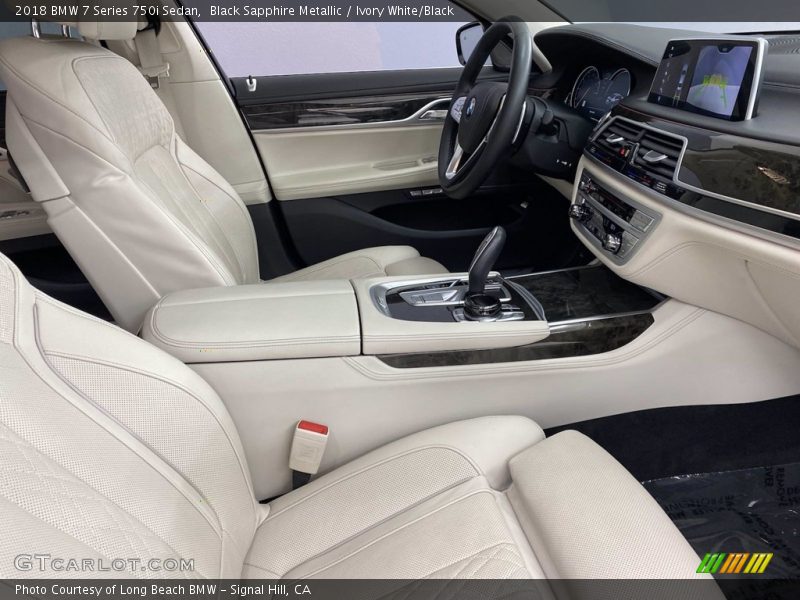 Black Sapphire Metallic / Ivory White/Black 2018 BMW 7 Series 750i Sedan