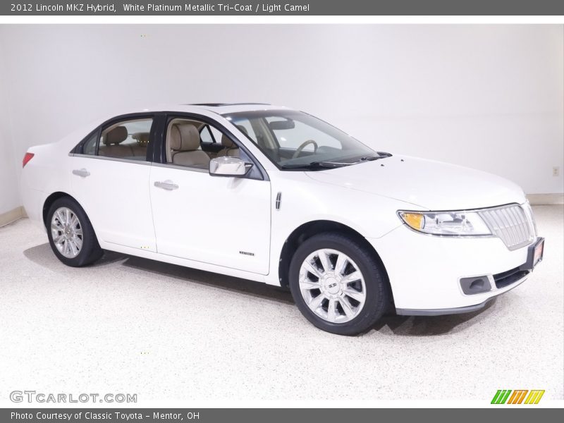 White Platinum Metallic Tri-Coat / Light Camel 2012 Lincoln MKZ Hybrid