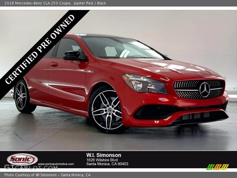 Jupiter Red / Black 2018 Mercedes-Benz CLA 250 Coupe