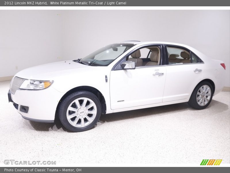 White Platinum Metallic Tri-Coat / Light Camel 2012 Lincoln MKZ Hybrid