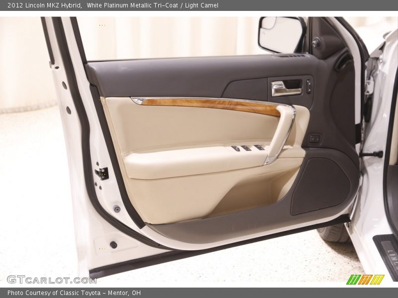 White Platinum Metallic Tri-Coat / Light Camel 2012 Lincoln MKZ Hybrid