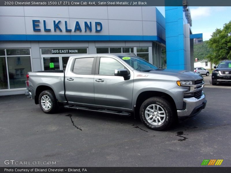 Satin Steel Metallic / Jet Black 2020 Chevrolet Silverado 1500 LT Z71 Crew Cab 4x4