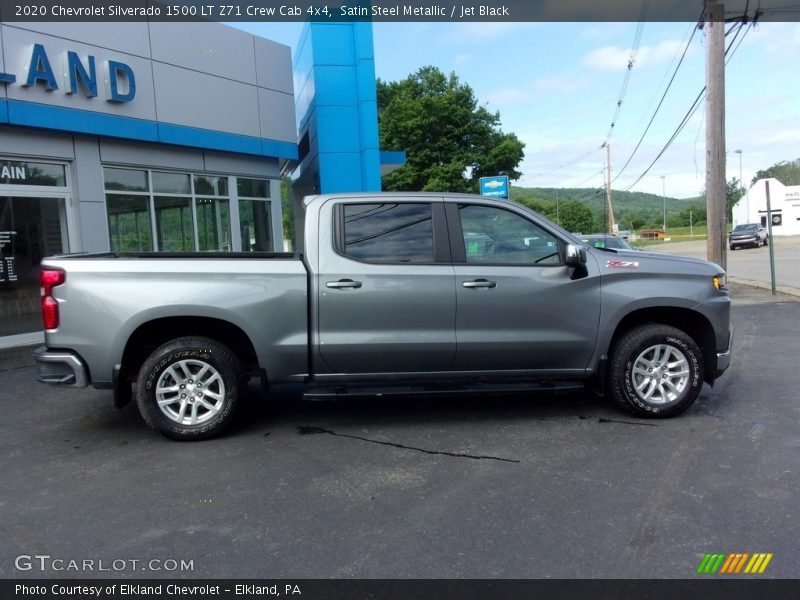 Satin Steel Metallic / Jet Black 2020 Chevrolet Silverado 1500 LT Z71 Crew Cab 4x4