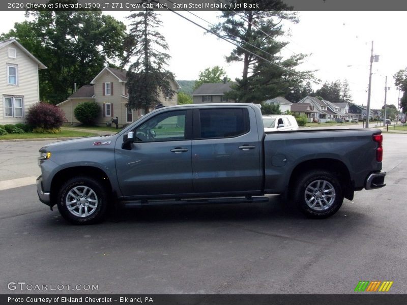 Satin Steel Metallic / Jet Black 2020 Chevrolet Silverado 1500 LT Z71 Crew Cab 4x4