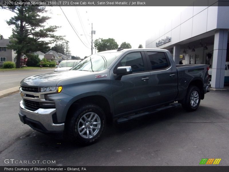 Satin Steel Metallic / Jet Black 2020 Chevrolet Silverado 1500 LT Z71 Crew Cab 4x4