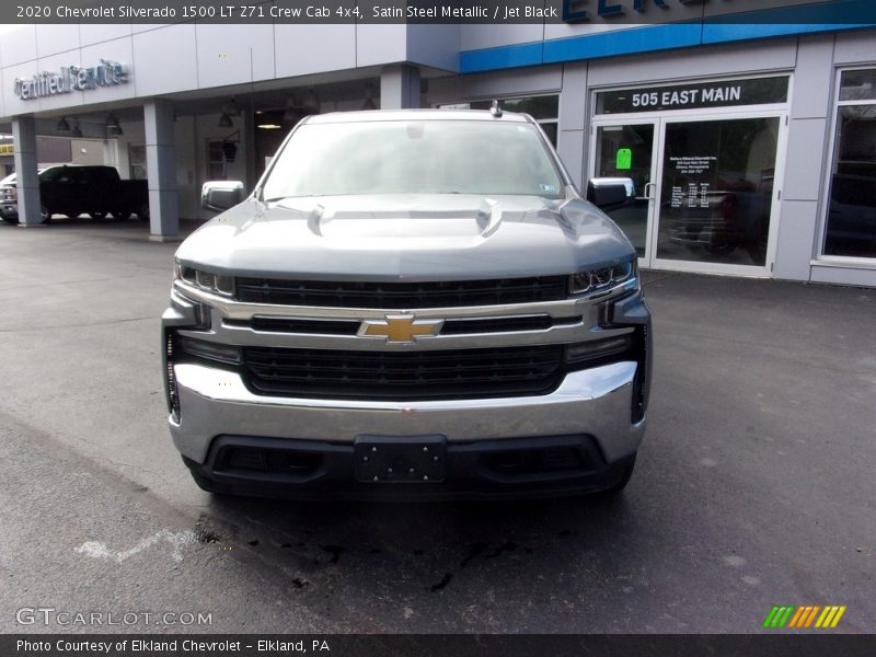 Satin Steel Metallic / Jet Black 2020 Chevrolet Silverado 1500 LT Z71 Crew Cab 4x4