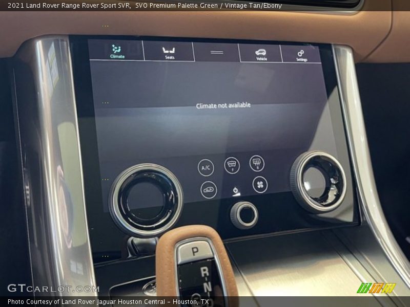 Controls of 2021 Range Rover Sport SVR