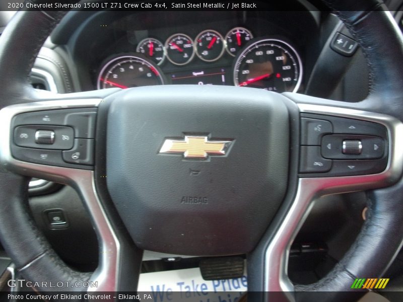 Satin Steel Metallic / Jet Black 2020 Chevrolet Silverado 1500 LT Z71 Crew Cab 4x4