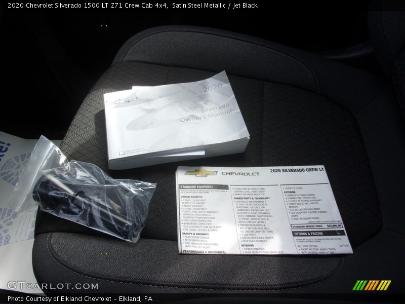 Satin Steel Metallic / Jet Black 2020 Chevrolet Silverado 1500 LT Z71 Crew Cab 4x4
