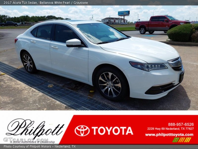 Bellanova White Pearl / Graystone 2017 Acura TLX Sedan