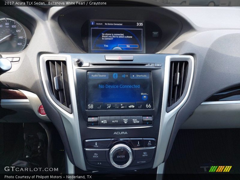 Bellanova White Pearl / Graystone 2017 Acura TLX Sedan