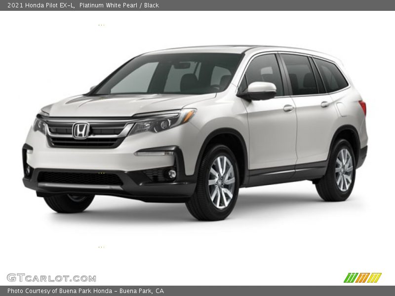 Platinum White Pearl / Black 2021 Honda Pilot EX-L