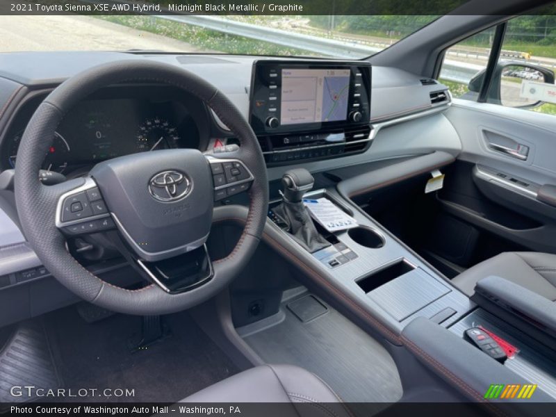 Midnight Black Metallic / Graphite 2021 Toyota Sienna XSE AWD Hybrid