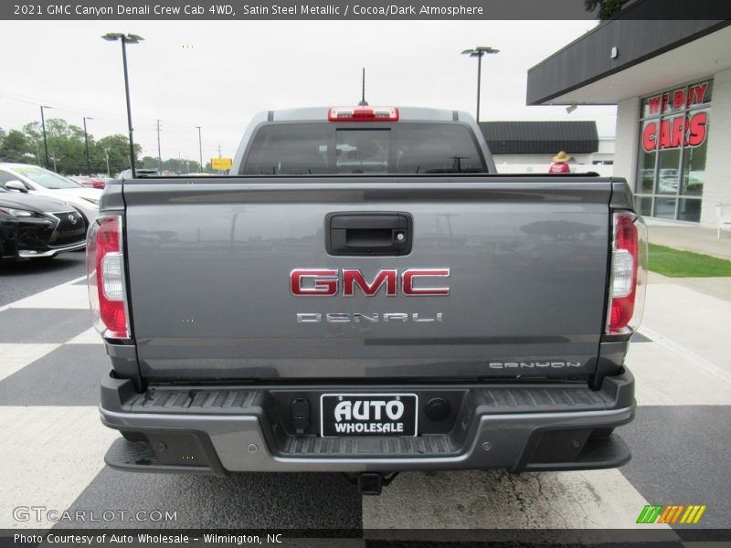 Satin Steel Metallic / Cocoa/Dark Atmosphere 2021 GMC Canyon Denali Crew Cab 4WD