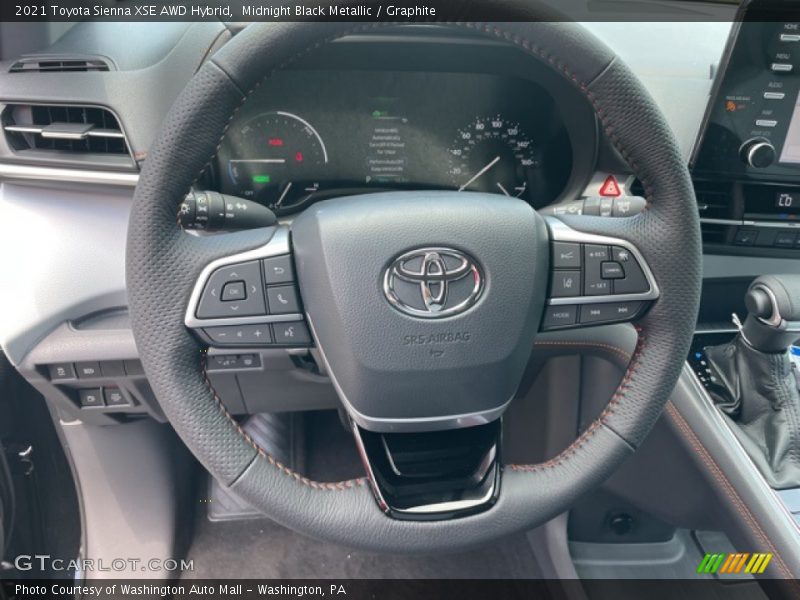 Midnight Black Metallic / Graphite 2021 Toyota Sienna XSE AWD Hybrid