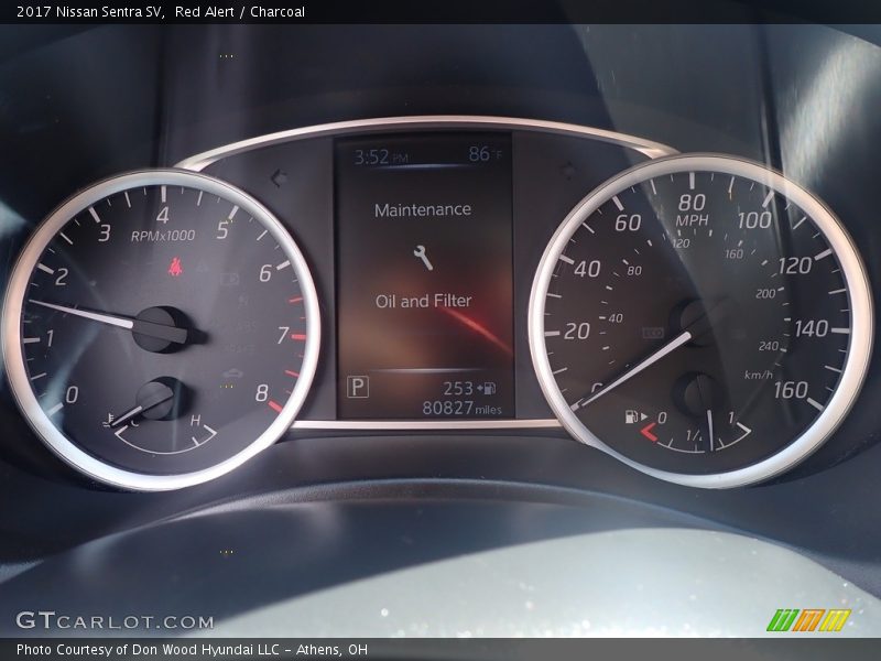 Red Alert / Charcoal 2017 Nissan Sentra SV