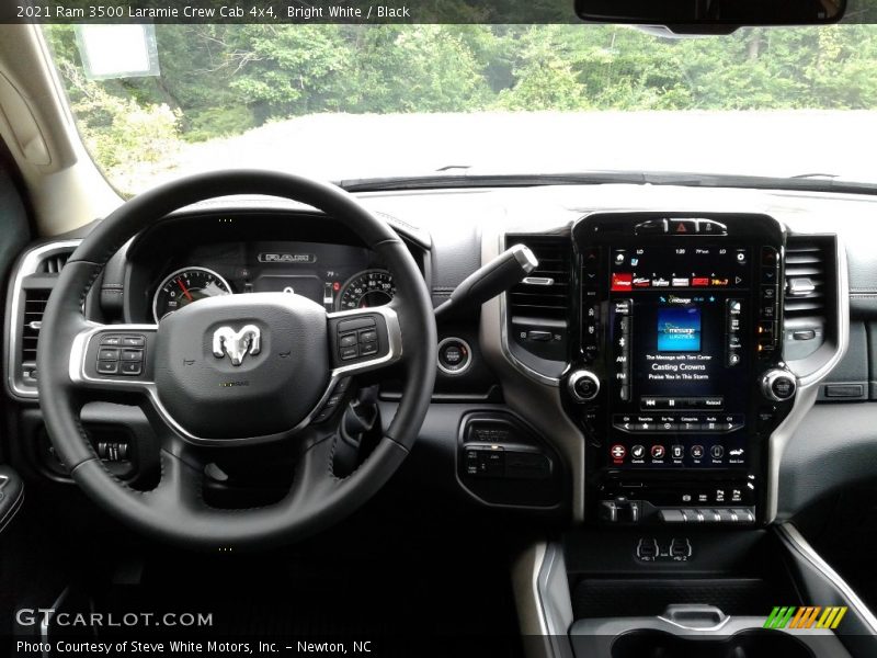 Bright White / Black 2021 Ram 3500 Laramie Crew Cab 4x4