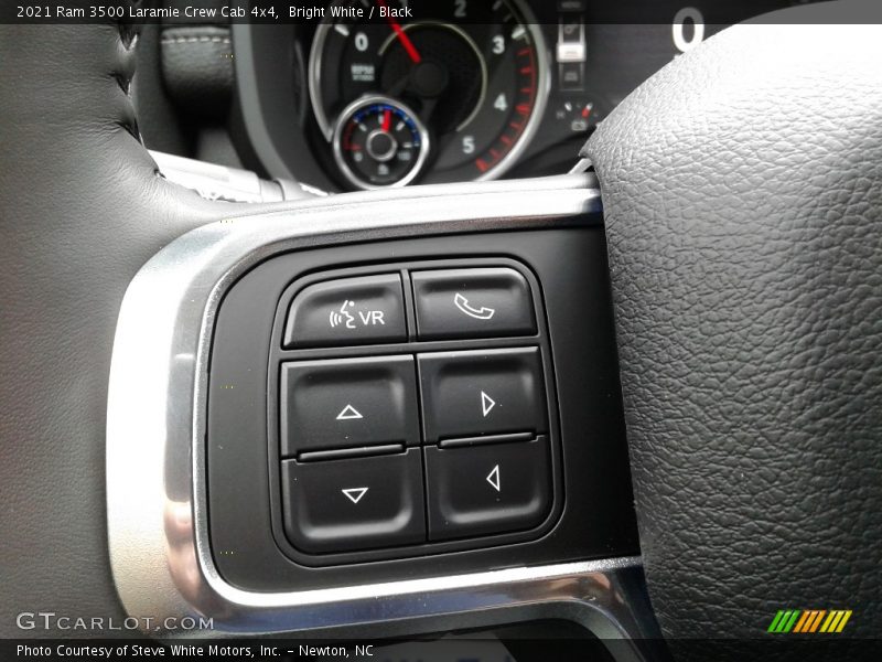 Bright White / Black 2021 Ram 3500 Laramie Crew Cab 4x4