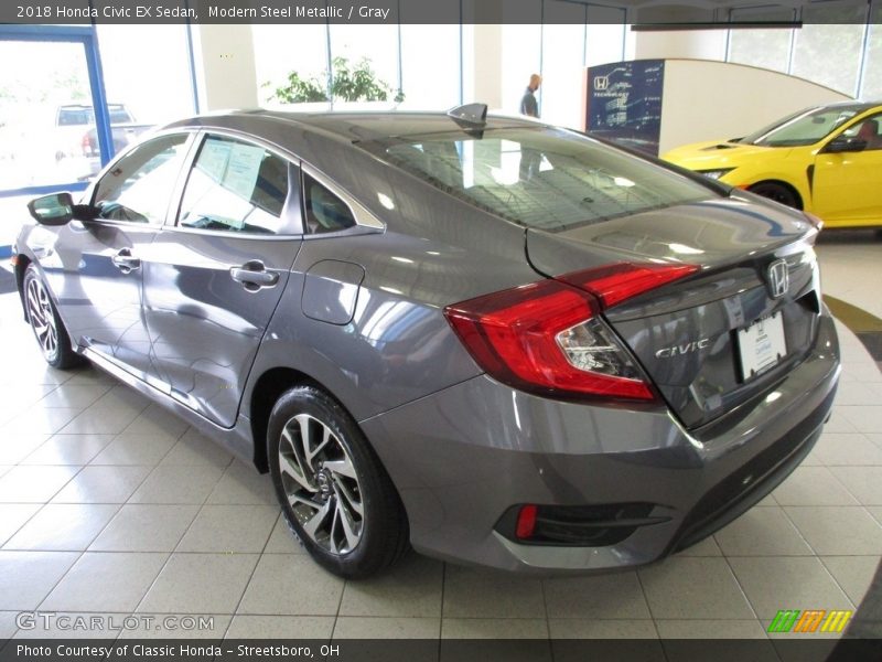 Modern Steel Metallic / Gray 2018 Honda Civic EX Sedan