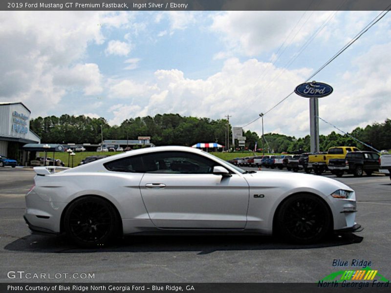 Ingot Silver / Ebony 2019 Ford Mustang GT Premium Fastback