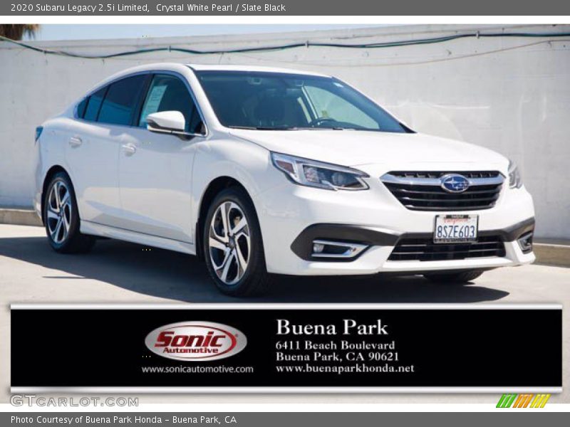 Crystal White Pearl / Slate Black 2020 Subaru Legacy 2.5i Limited