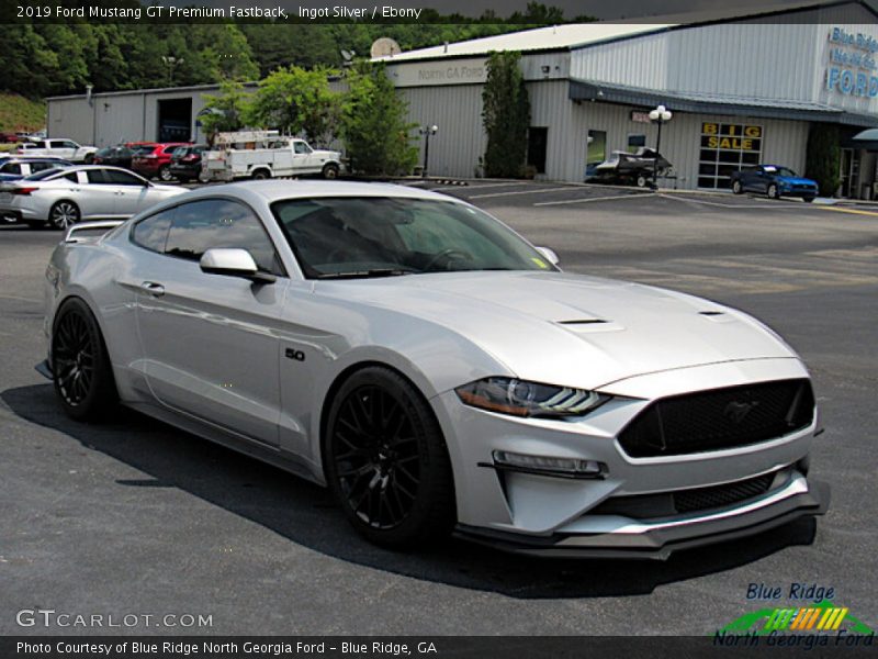 Ingot Silver / Ebony 2019 Ford Mustang GT Premium Fastback