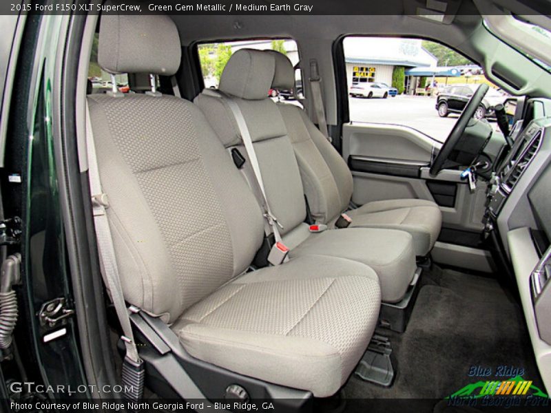 Green Gem Metallic / Medium Earth Gray 2015 Ford F150 XLT SuperCrew
