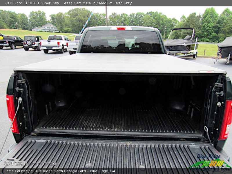 Green Gem Metallic / Medium Earth Gray 2015 Ford F150 XLT SuperCrew