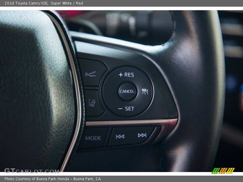 Super White / Red 2019 Toyota Camry XSE