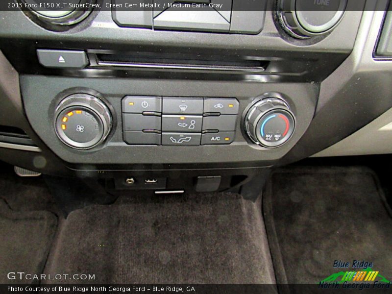Green Gem Metallic / Medium Earth Gray 2015 Ford F150 XLT SuperCrew