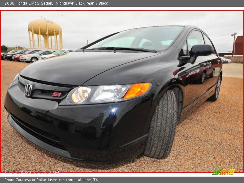 Nighthawk Black Pearl / Black 2008 Honda Civic Si Sedan