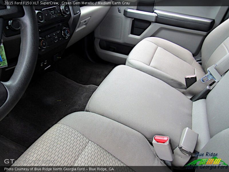 Green Gem Metallic / Medium Earth Gray 2015 Ford F150 XLT SuperCrew
