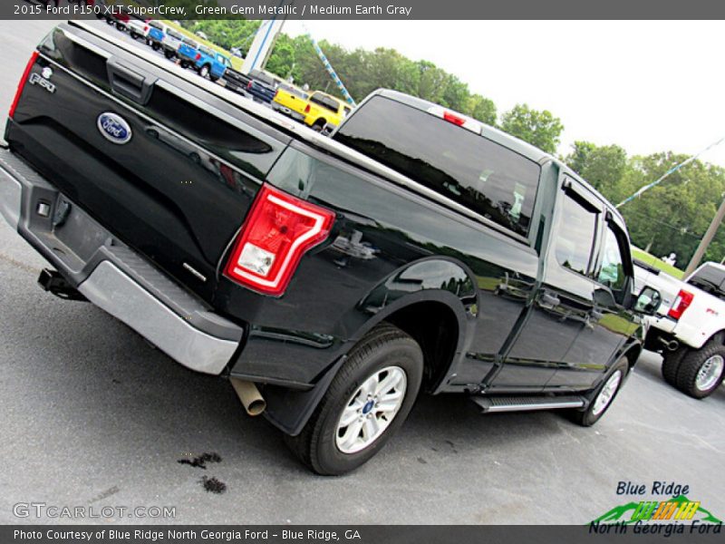 Green Gem Metallic / Medium Earth Gray 2015 Ford F150 XLT SuperCrew