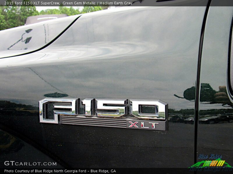 Green Gem Metallic / Medium Earth Gray 2015 Ford F150 XLT SuperCrew
