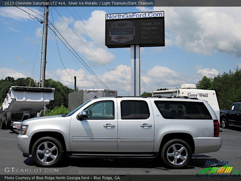 Silver Ice Metallic / Light Titanium/Dark Titanium 2013 Chevrolet Suburban LTZ 4x4