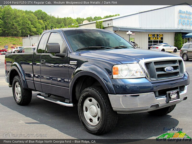 Medium Wedgewood Blue Metallic / Dark Flint 2004 Ford F150 STX Regular Cab