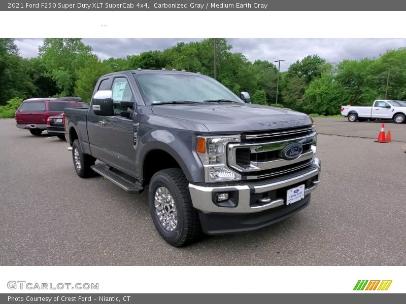 Carbonized Gray / Medium Earth Gray 2021 Ford F250 Super Duty XLT SuperCab 4x4